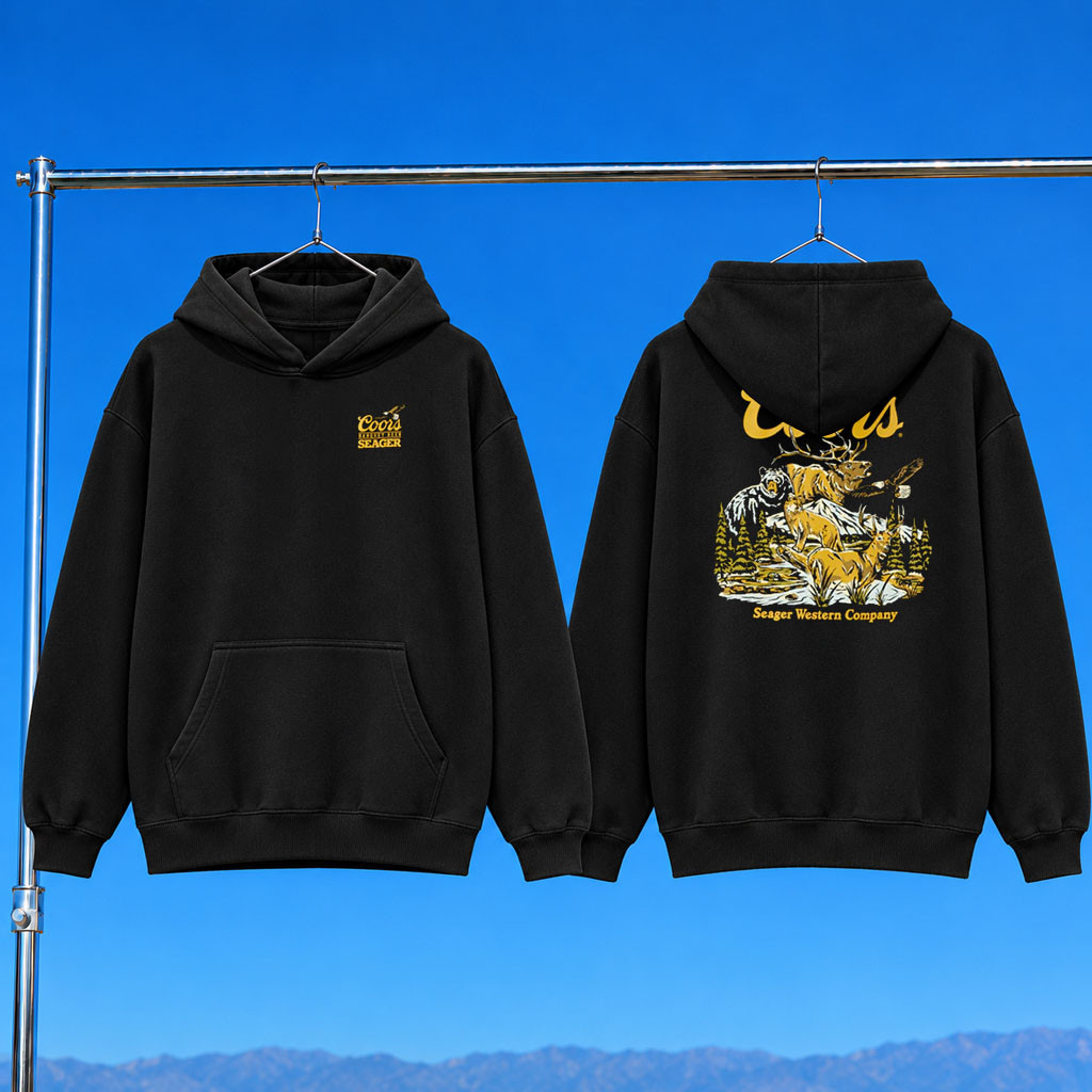 Seager Co Merch 2026 Seager X Coors Banquet Preserve Hoodie Black Gift For Outdoor Lover