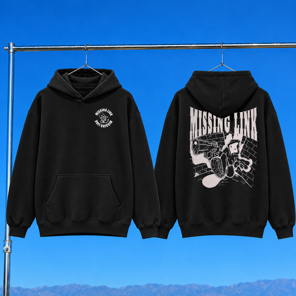 Missing Link Merch 2026 Gun Hoodie Black Missing Link Hoodie Best Gifts For Husband