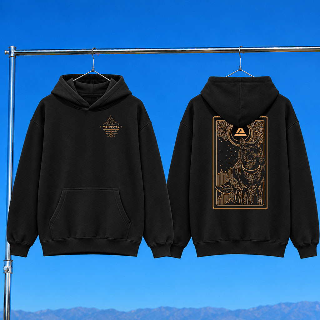 KT8 Merch 2026 Trivecta Wolf Black Hoodie Trivecta Merch Gifts Ideas For Friends