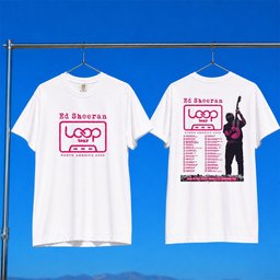 Ed Sheeran Loop Tour Merch 2026 Ed Sheeran North America Tour Dates T-Shirt White Gift For Fans