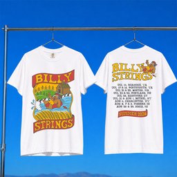 Billy Strings Merch 2026 Tubing T-Shirt With Dates  Billy Strings Tour Merch Gifts For Fans