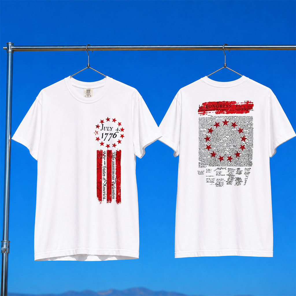 1 Nation Design Merch 2026 The Declaration Redux T-Shirt Unique Patriotic Gifts