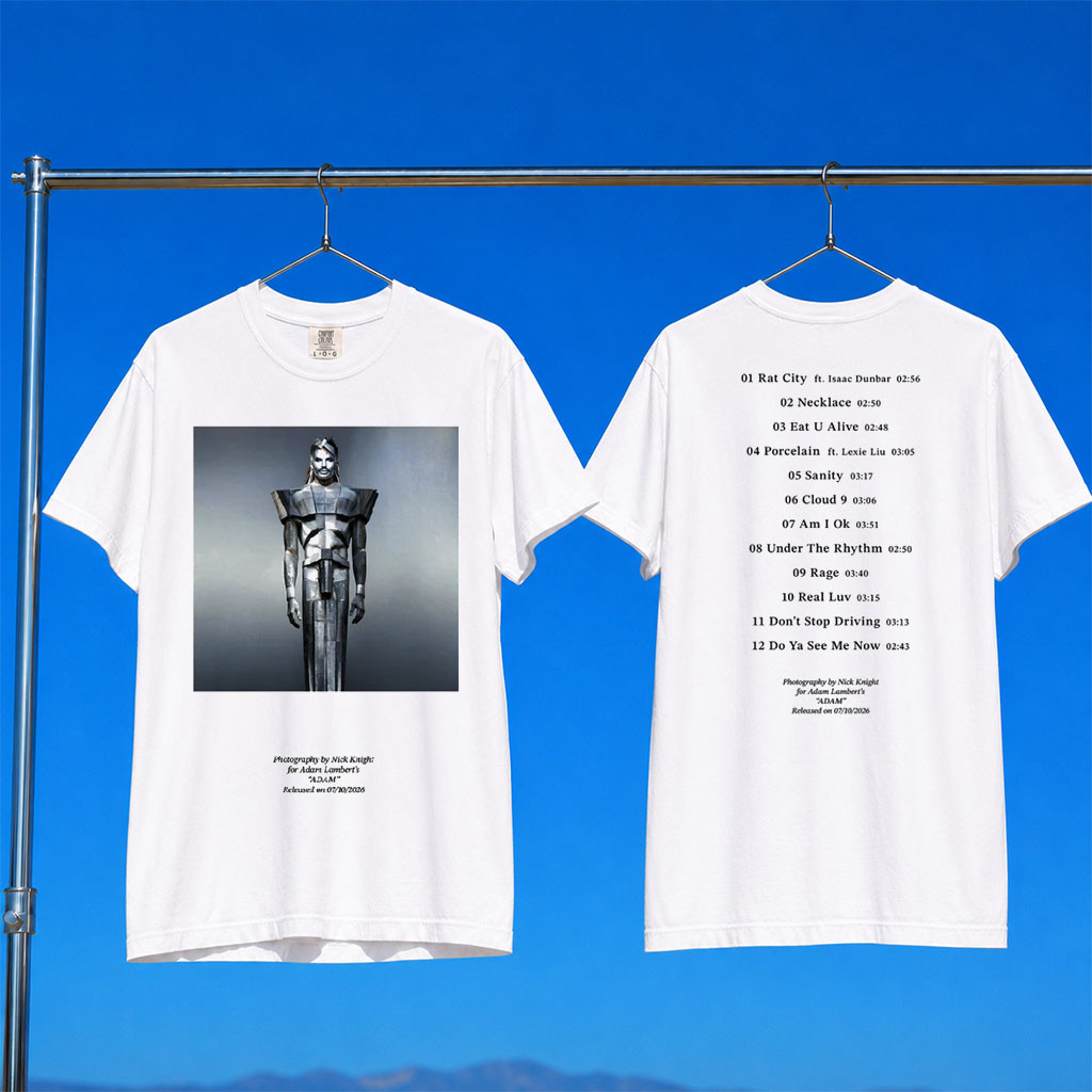 Adam Lambert Merch 2026 Adam Statue Photo T-Shirt Music Lover Gifts For Him