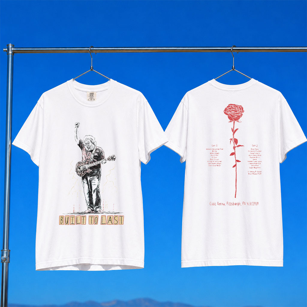 Bacton World Merch 2026 Built To Last T-Shirt Jerry Garcia Merch Gift For Music Lovers