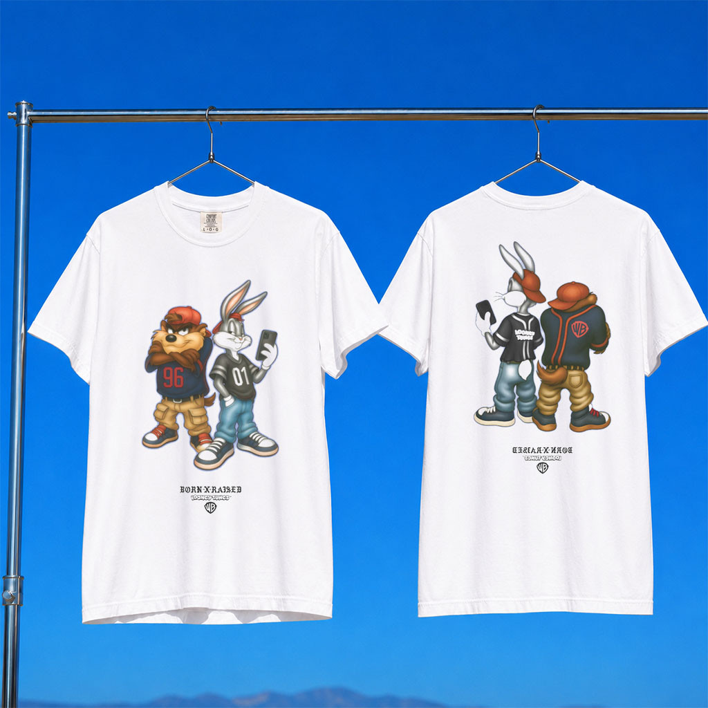 Born X Raised Merch 2026 Looney Tunes Back To Back T-Shirt White Birthday Gifts For Him