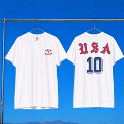 Born X Raised Merch 2026 USA Eyebuster T-Shirt No 10 Shirt USMNT World Cup Merch White