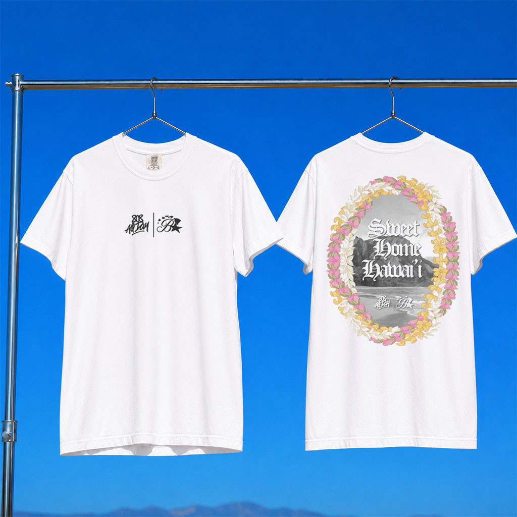 Budz And Baddiez Merch 2026 Collab White T-Shirt Sweet Home Hawai'i Shirt BFF Gifts