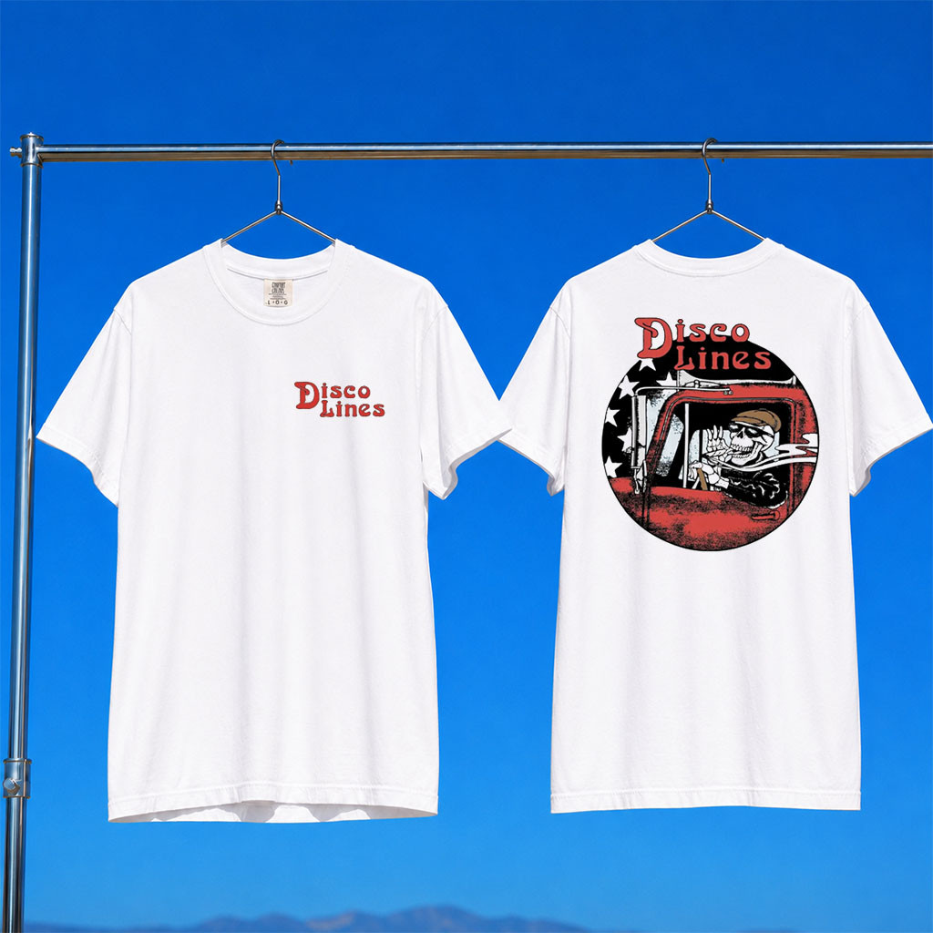 Disco Lines Merch 2026 Disco Lines Trucker T-Shirt White Music Related Gifts For Guys