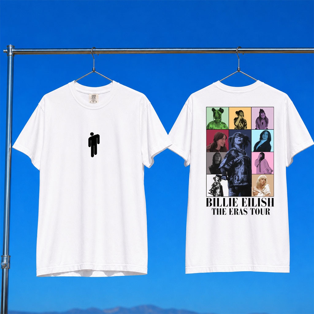 Billie Eilish Merch 2026 Billie Eilish The Eras Tour T-Shirt White Presents For Music Lovers