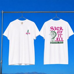 Sick Of It All Merch 2026 Sick Of It All Queens Snake Logo T-Shirt White Rock Fan Gifts