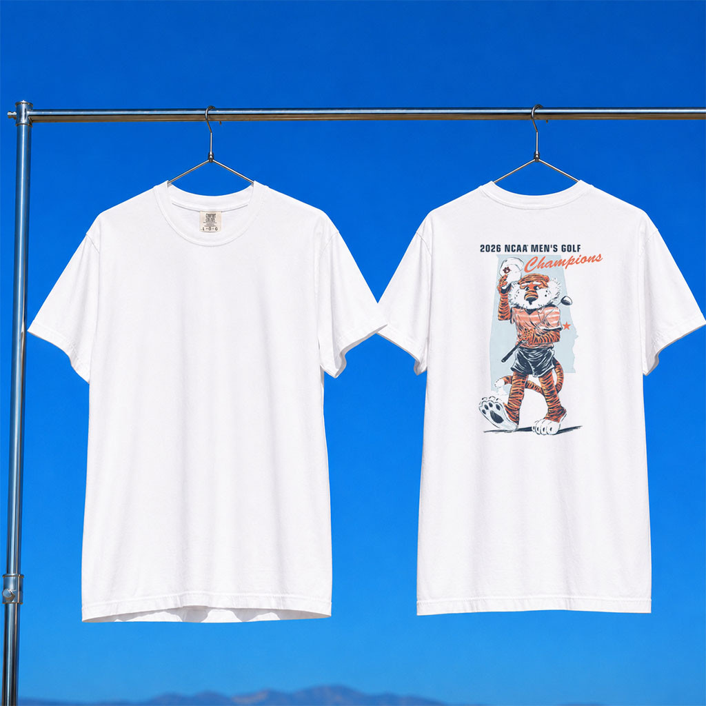 JNJ Apparel Merch Auburn Golf 2026 Champions T-Shirt Auburn Tigers Merch Gift For Golf Lovers