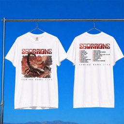 Scorpions Merch 2026 Coming Home Live T-Shirt White Rock Band Shirt Gift For Fathers