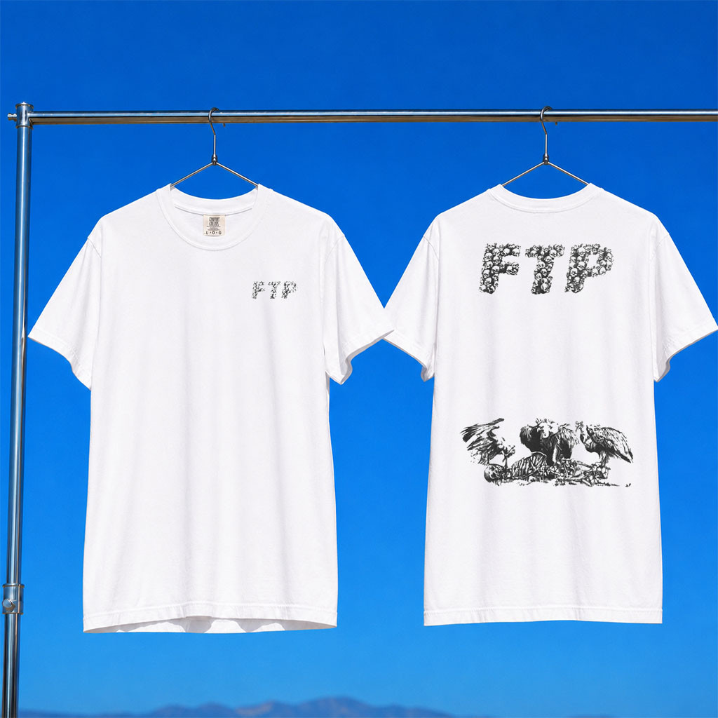 FTP Merch 2026 Skulls Logo T-Shirt White FTP Shirt Gift Ideas For Dudes