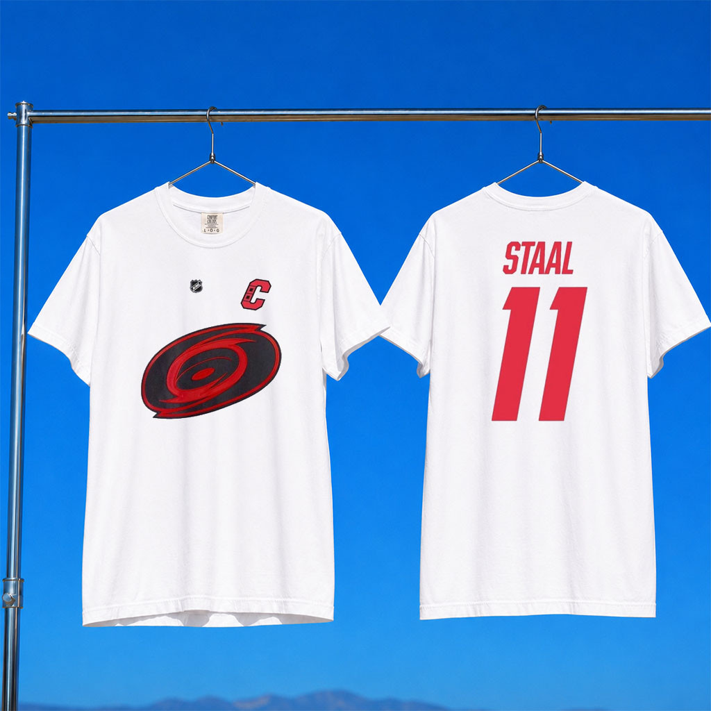 Jordan Staal Merch #11 Jordan Staal Carolina Hurricanes Team T-Shirt Canes Champions Merch 2026