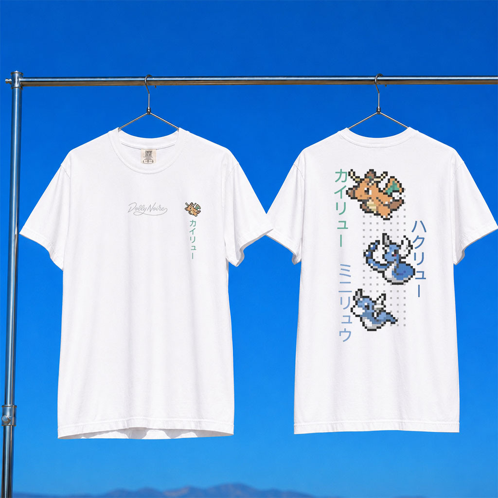 Pokemon Center Merch 2026 Pokemon X Dolly Noire Dragonite T-Shirt Gift Ideas For Brothers