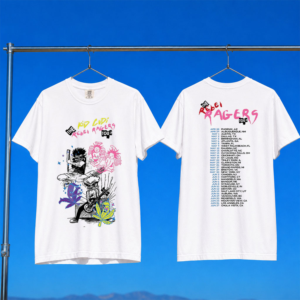 Kid Cudi Merch 2026 Rebel Ragers Tour T-Shirt Kid Cudi Tour Merch Best Gift For Rapper Fans