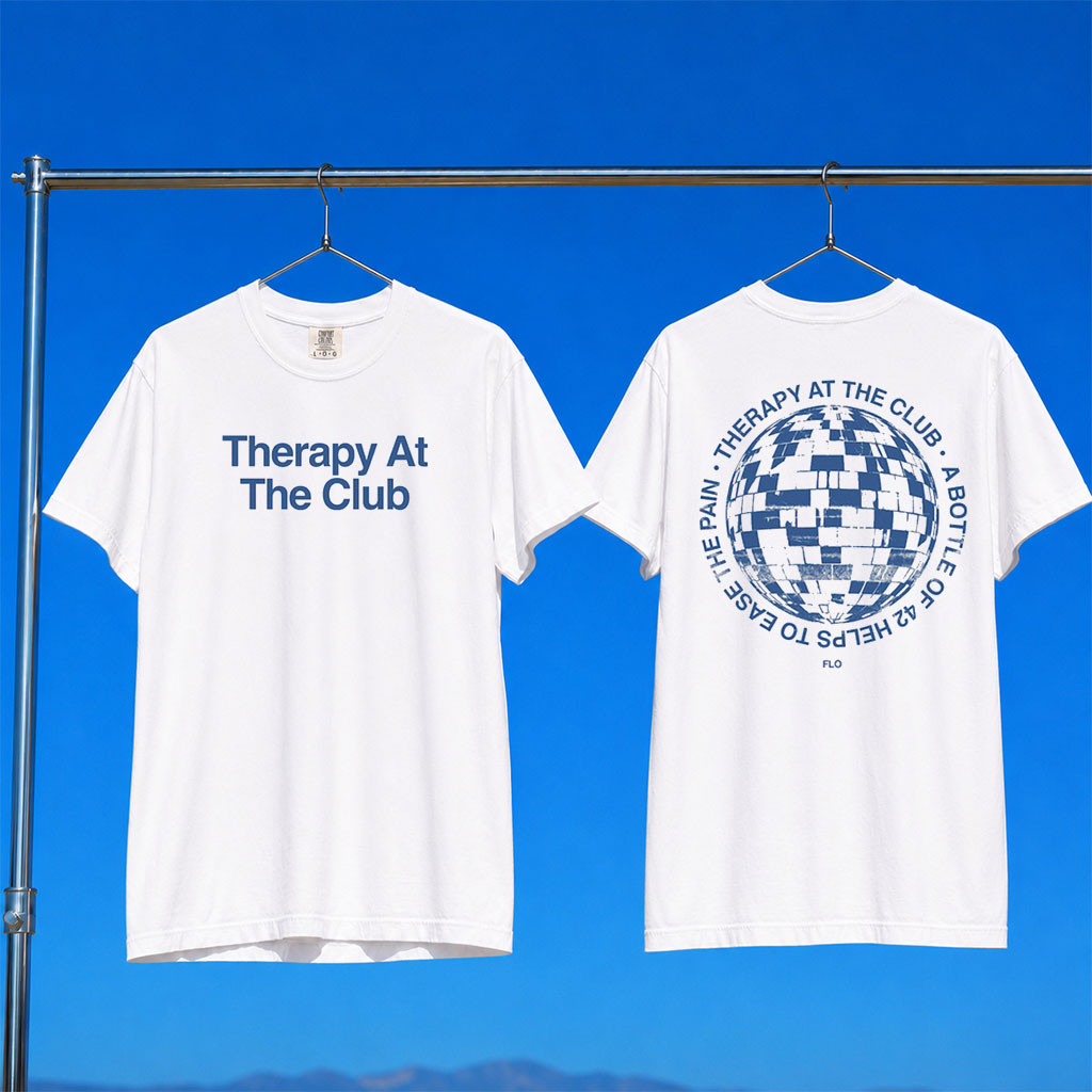 FLO Merch 2026 Therapy At The Club Disco Ball T-Shirt Presents For Music Lovers
