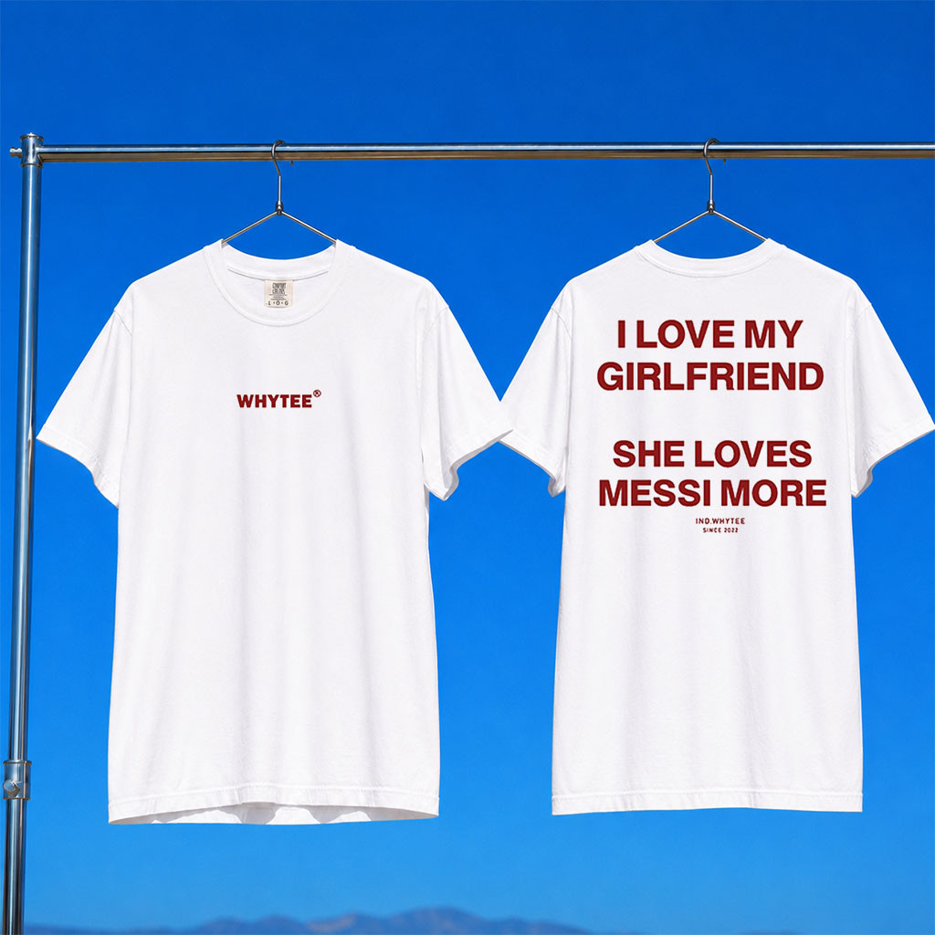 Whyteeindia Merch 2026 My Girlfriend Loves Messi T-Shirt Messi World Cup Merch Him Gifts