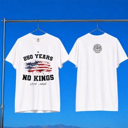 Valuetainment Merch 250 Years No Kings T-Shirt 1776 2026 Shirt America 250 Merch July 4th Gifts