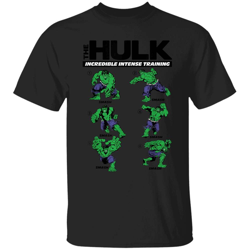 The Hulk 6 Incredible Intense Training Poses Graphic Classic T-Shirt L ...