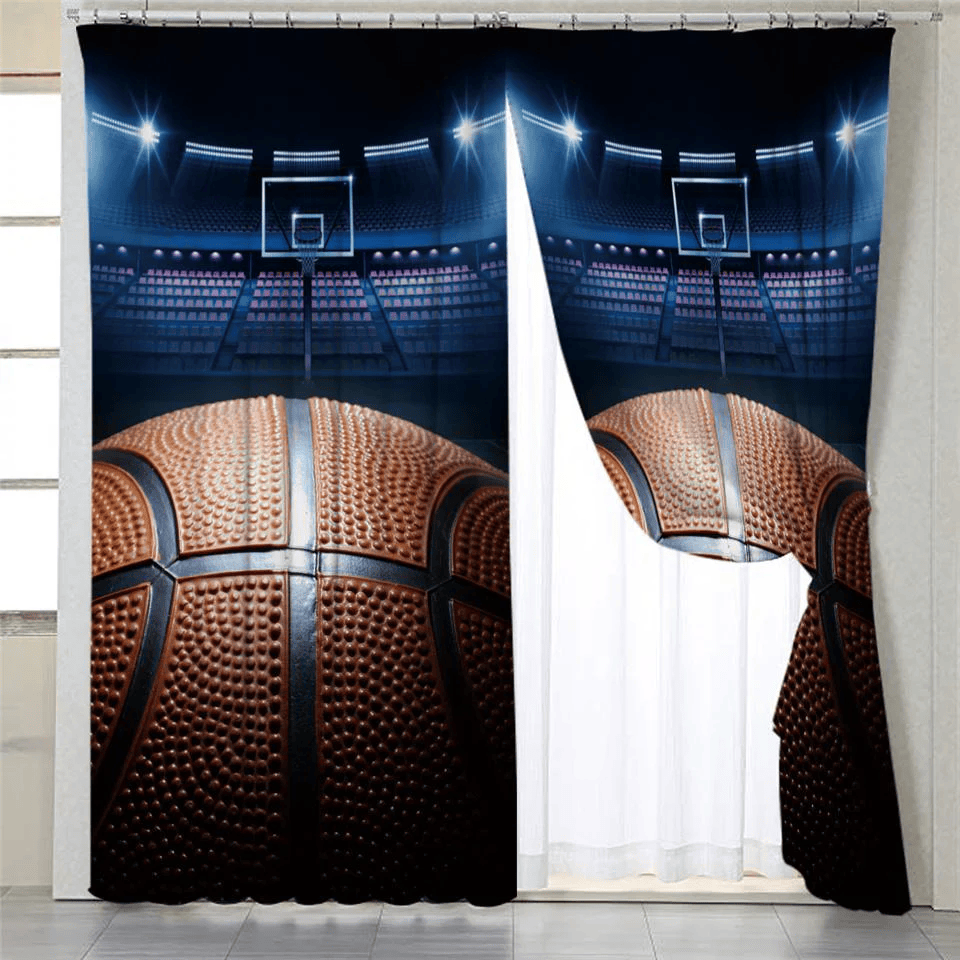Basketball Game Window Curtains Home Decor - NhalaHome