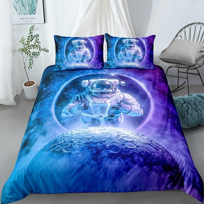 Astronaut Discovery The Planet Duvet Cover Bedding Set - NhalaHome