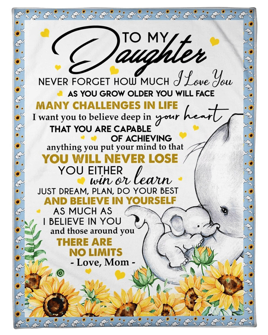 Mom To Daughter Never Forget How Much I Love You Fleece Blanket - NhalaHome