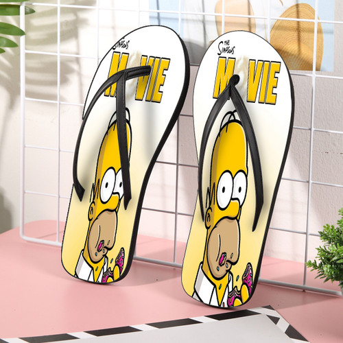 The Simpsons Movie Poster 2 Gift For Fan Flip Flop Shoes