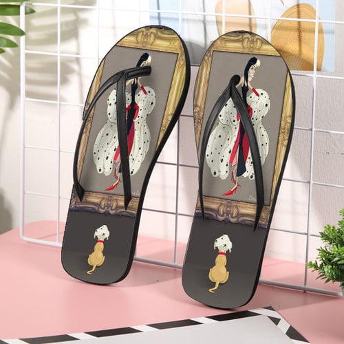 Disney Villains Cruella de Vil9 Gift For Fan Flip Flop Shoes