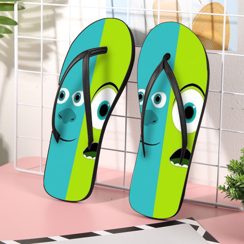 Sulley and Mike v27 Monsters Inc Monsters University Movie Disney Pixar Gift For Fan Flip Flop Shoes