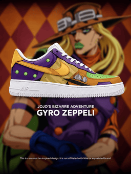 JoJo's Bizarre Adventure Gyro Zeppeli shoe design
