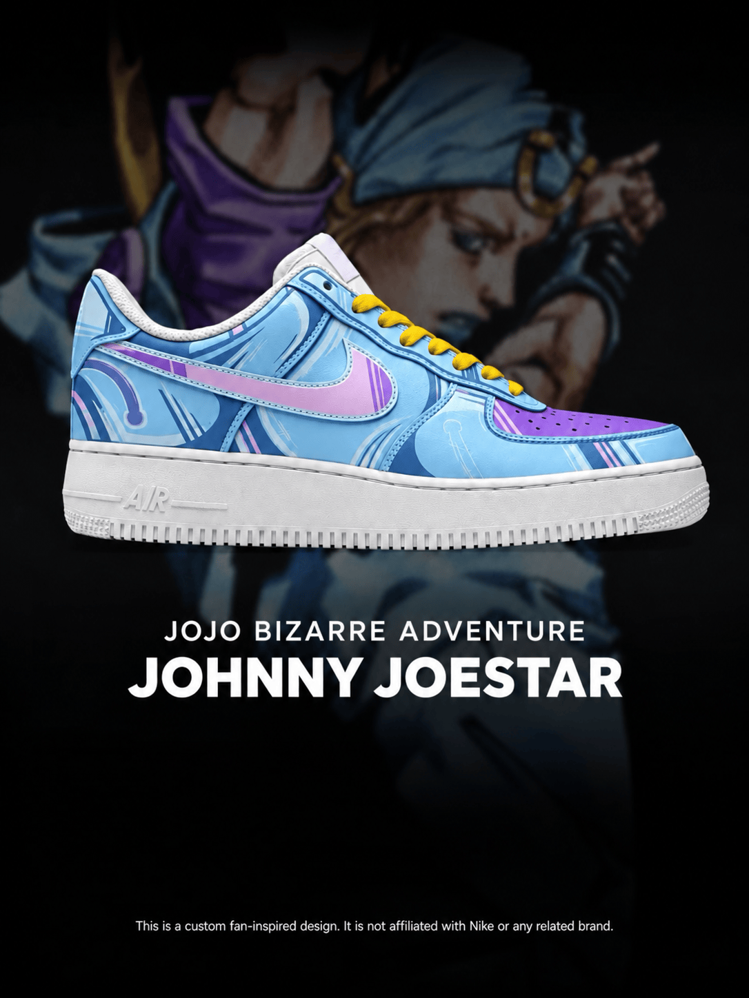 JoJo's Bizarre Adventure Johnny Joestar Striped Edition shoe design