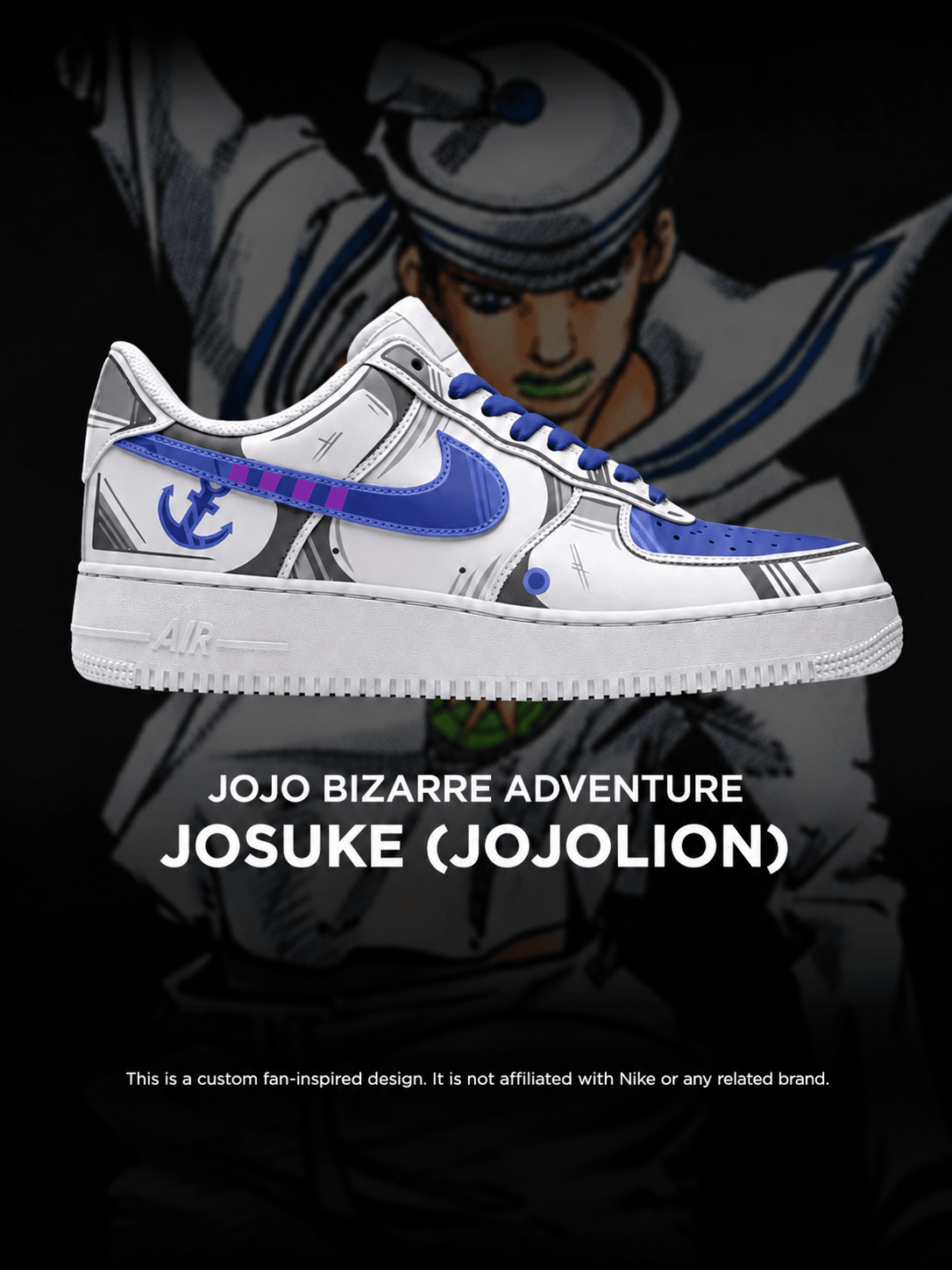 JoJo's Bizarre Adventure Josuke (JoJolion) Striped Edition shoe design
