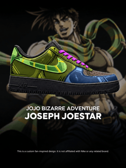 JoJo's Bizarre Adventure Joseph Joestar Striped Edition shoe design