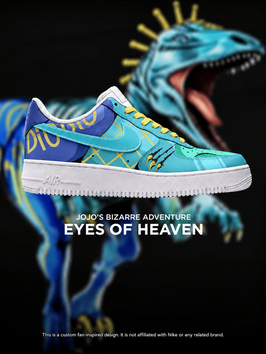 JoJo's Bizarre Adventure Eyes of Heaven shoe design