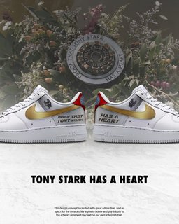 Tony Stark Has a Heart shoe design