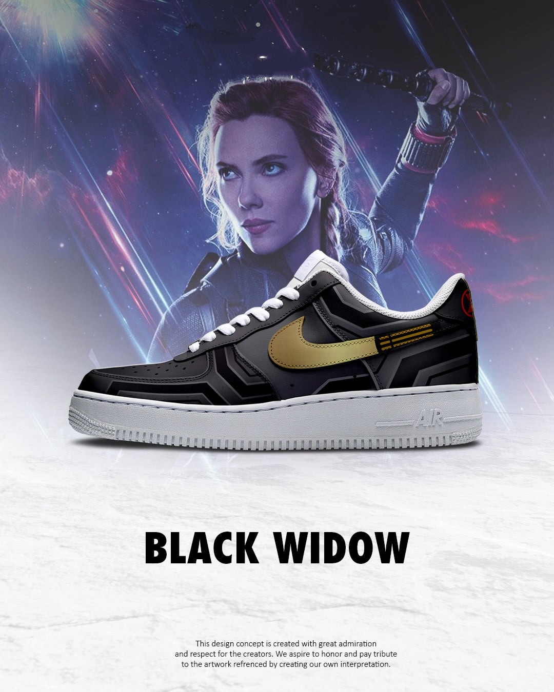 Black Widow Endgame shoe design
