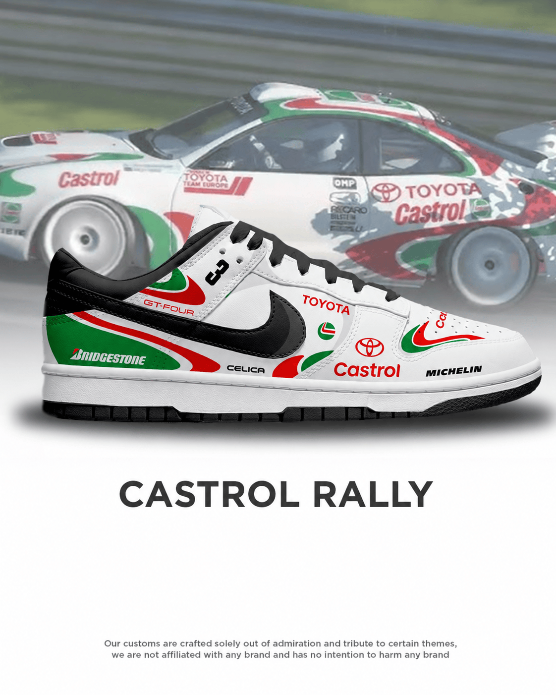 Castrol Rally DK shoe design