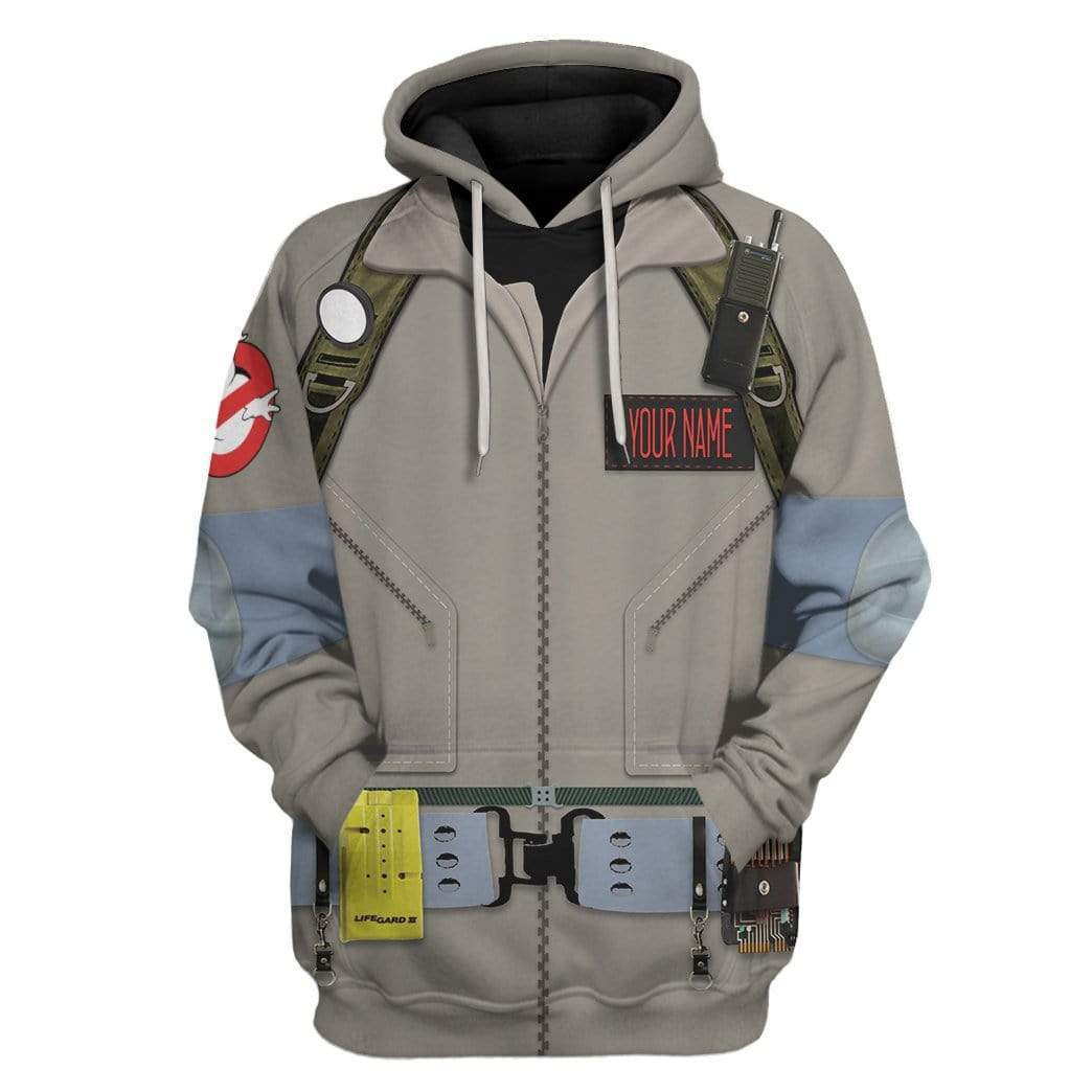 Sweat à Capuche Ghostbusters Logo Délavé - Marque Hybris, Noir, Mix Coton/polyester, Neuf Avec étiquettes