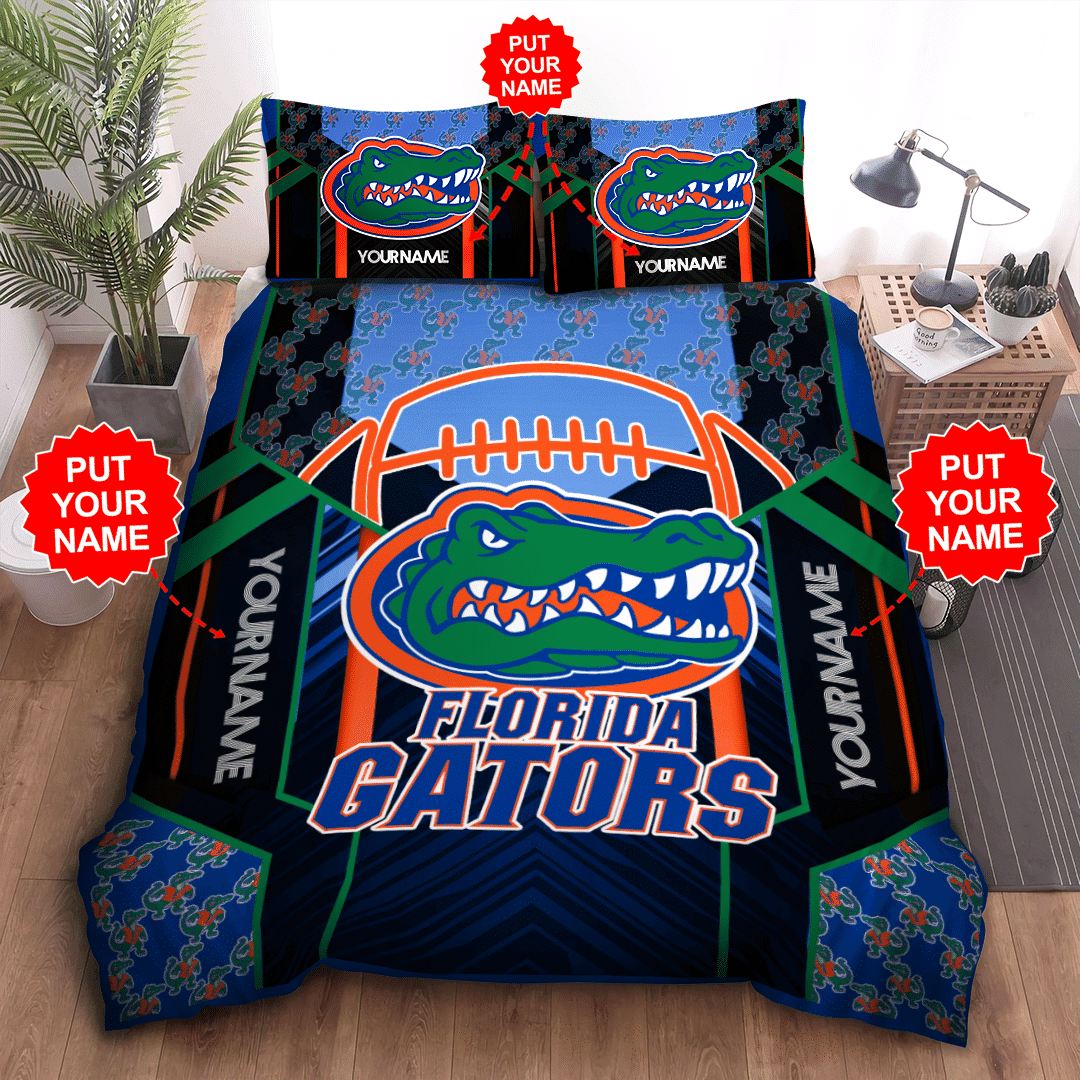 Personalized Florida Gators Logo Football All Over Print 3D Bedding Set ...