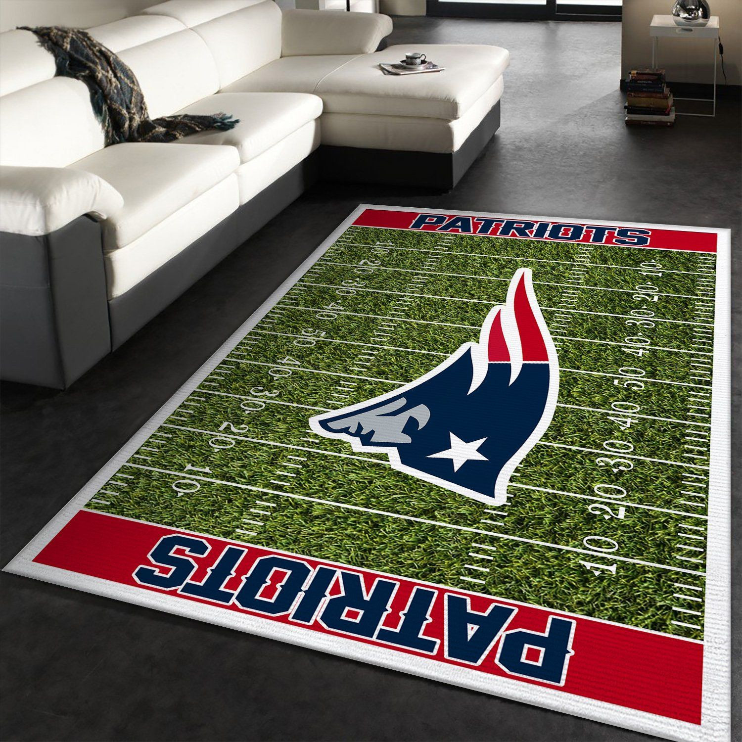 Prepppy Patriots Rug New England Patriots Rug - Custom Size And Printing - Styletrendy