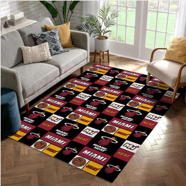 Miami Heat Patterns Team Logos Area Rug Living Room Rug Home Decor ...