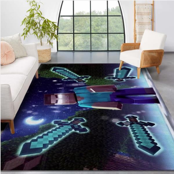Minecraft Gaming Area Rug Bedroom Rug Family Gift US Decor - Styletrendy