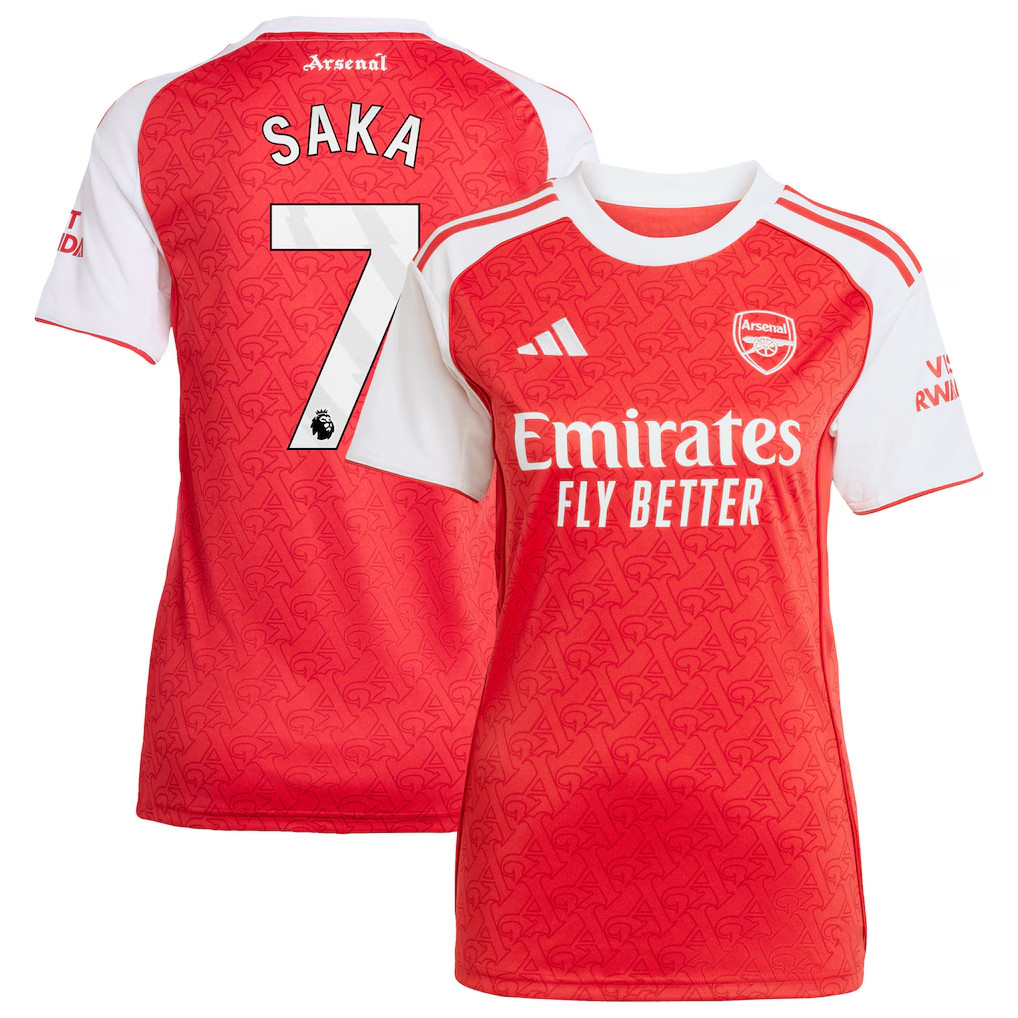 Arsenal Merch 2026 Bukayo Saka #7 Arsenal Adidas 2025 26 Home Jersey ...