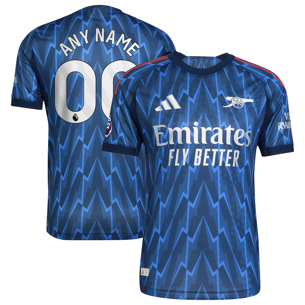 Custom Arsenal Merch Arsenal Adidas 2025 26 Away Jersey Emirates Fly ...
