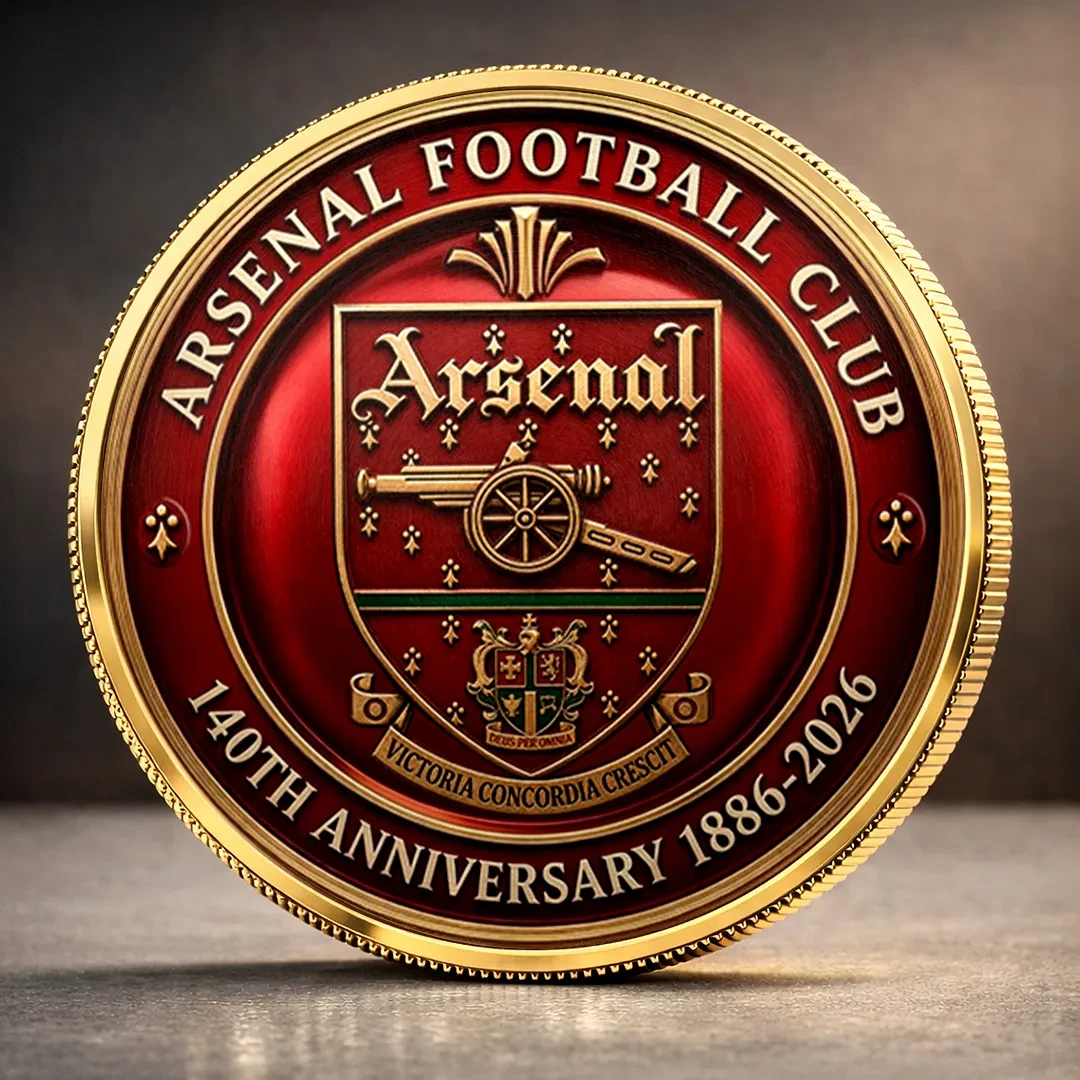 Arsenal FC 140th Anniversary Commemorative Coin 2026 Arsenal FC Merch ...