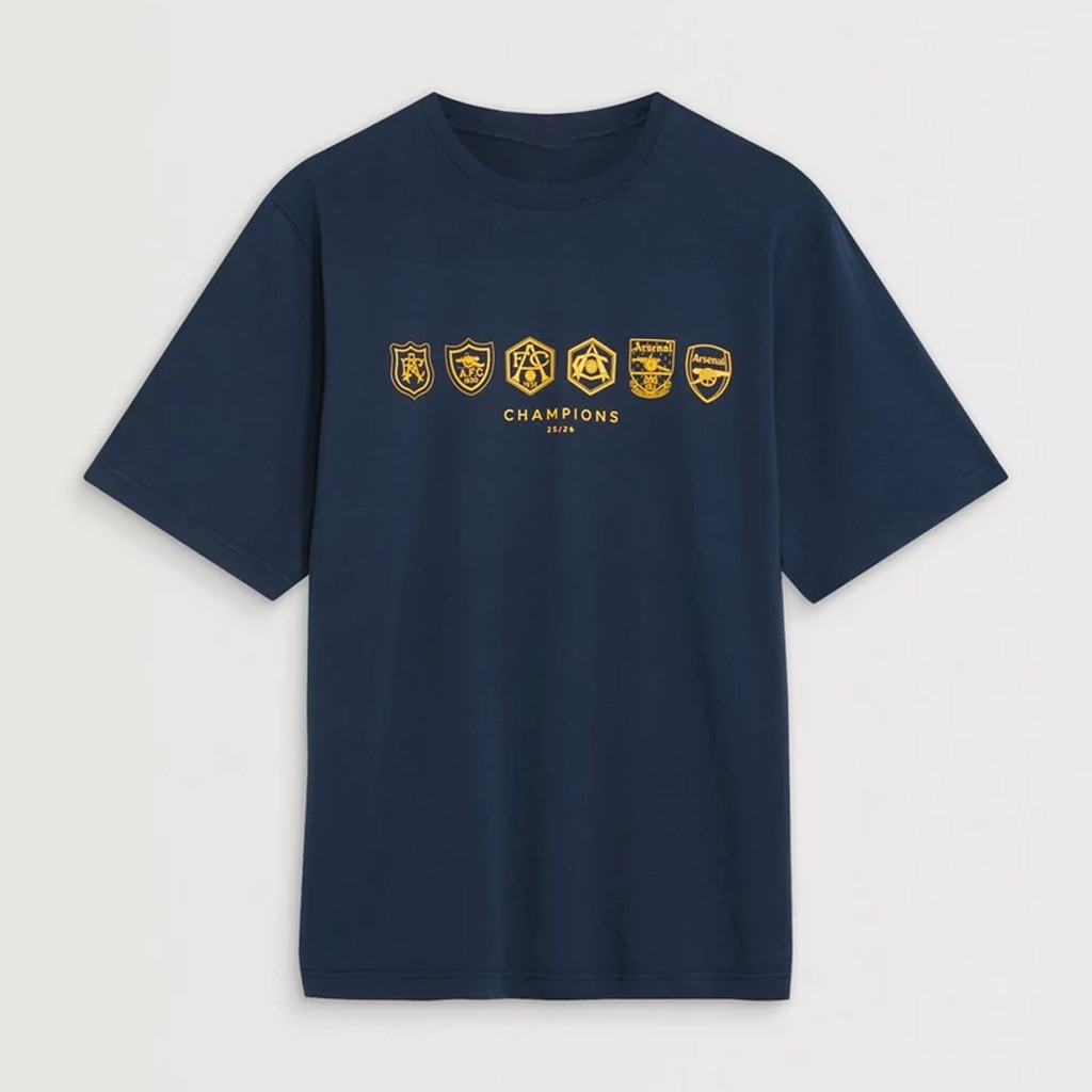 Arsenal Champions Shirt Arsenal Where We Belong 25 26 Navy T-Shirt ...