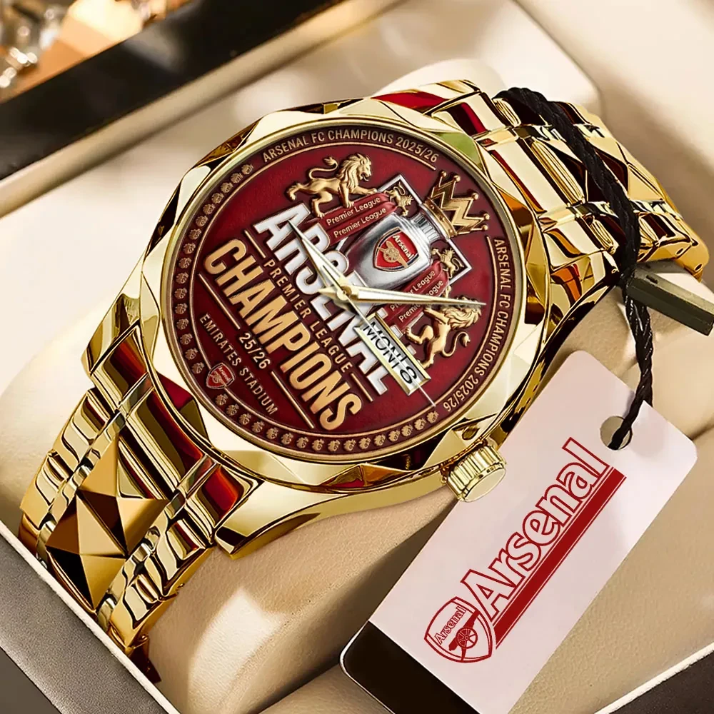 Arsenal Champions Premier League 25 26 Alloy Luxury Quartz Watch ...