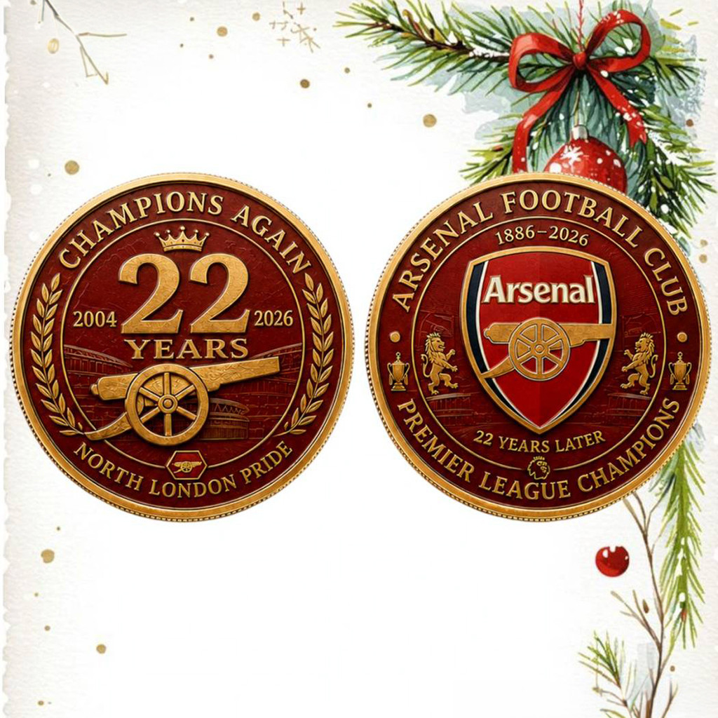 Arsenal 2026 Premier League Champions 22 Years Later Commemorative Coin ...