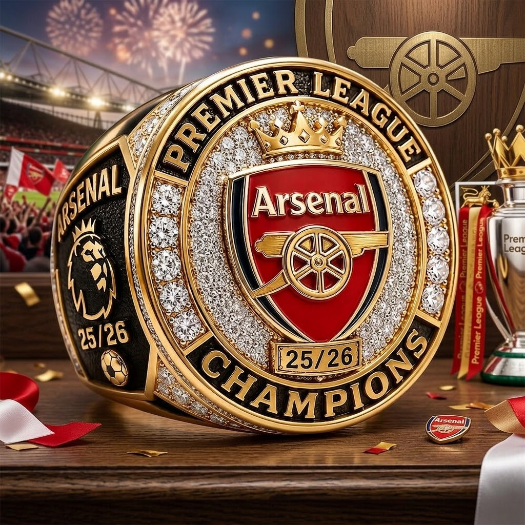 Arsenal Premier League Champions 25-26 Season Championship Ring Arsenal ...